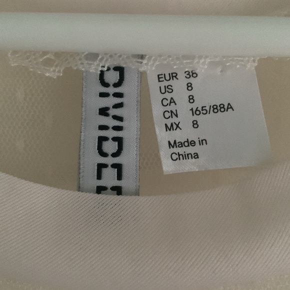 DIVIDED SHEER SWISS DOT MIDI DRESS TULLE SIZE 8 NWOT - Picture 13 of 14